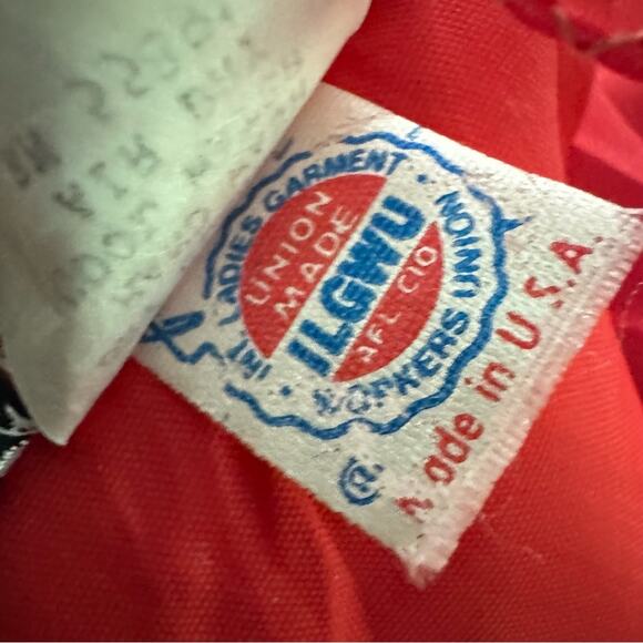 Vintage 80s Red Puffy Ruffle Dress Organza USA Union Made Small - Picture 7 of 14